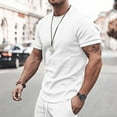 thumbnail image 1 of Akiihool Mens Short Sets Men's Shirts Casual Button Down Short Sleeve Shirts Set Printed Shorts Beach Suits (White,XXL), 1 of 4
