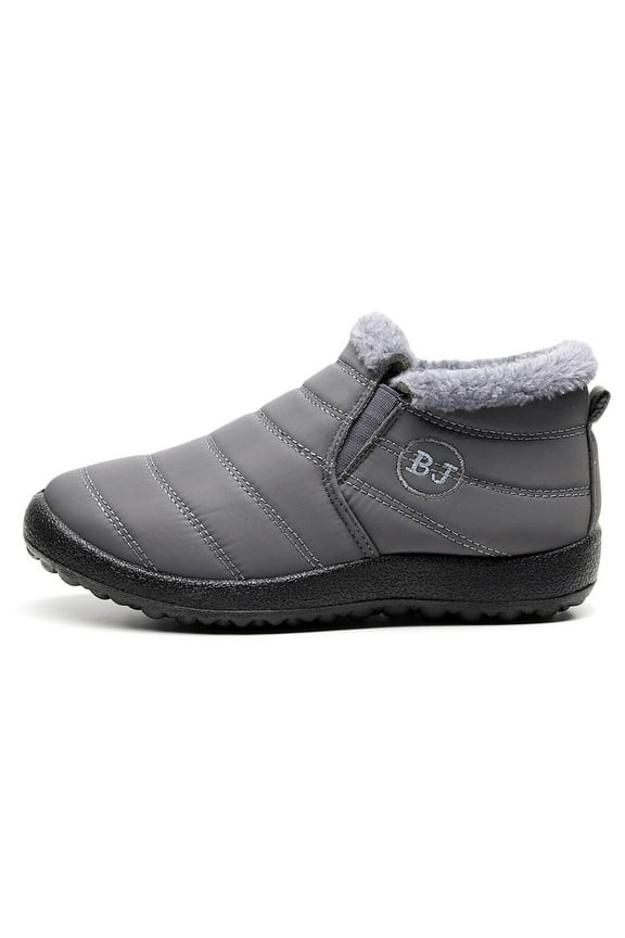 Mens Snow Boots Fashion Mens Lightweight Hiking Boots Mid Ankle Anti-Slip Casual Lightweight Hiking Boot (Grey,12.5)