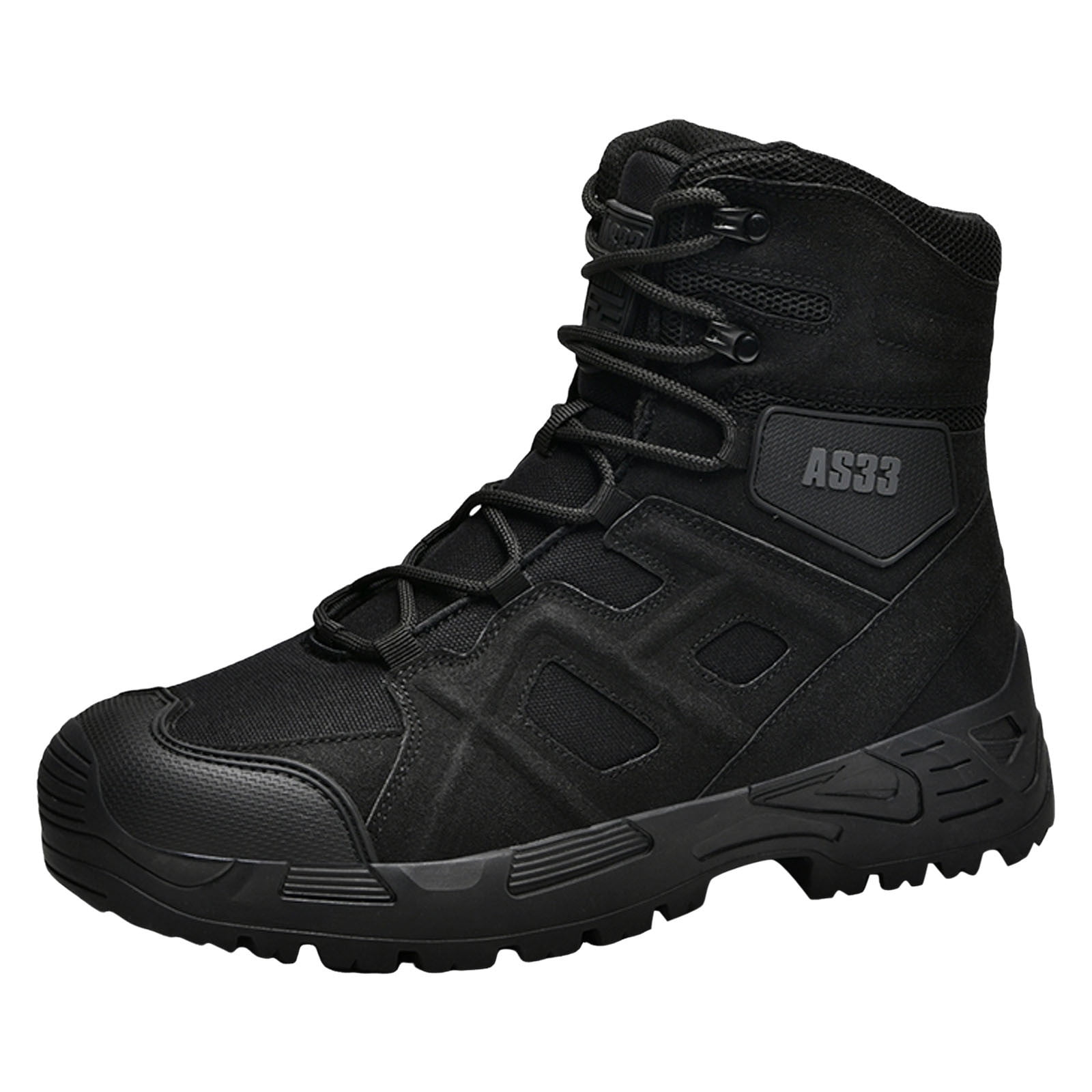 Akiihool Mens Snow Boots Men's Waterproof Winter Snow Boots,Black 9.5