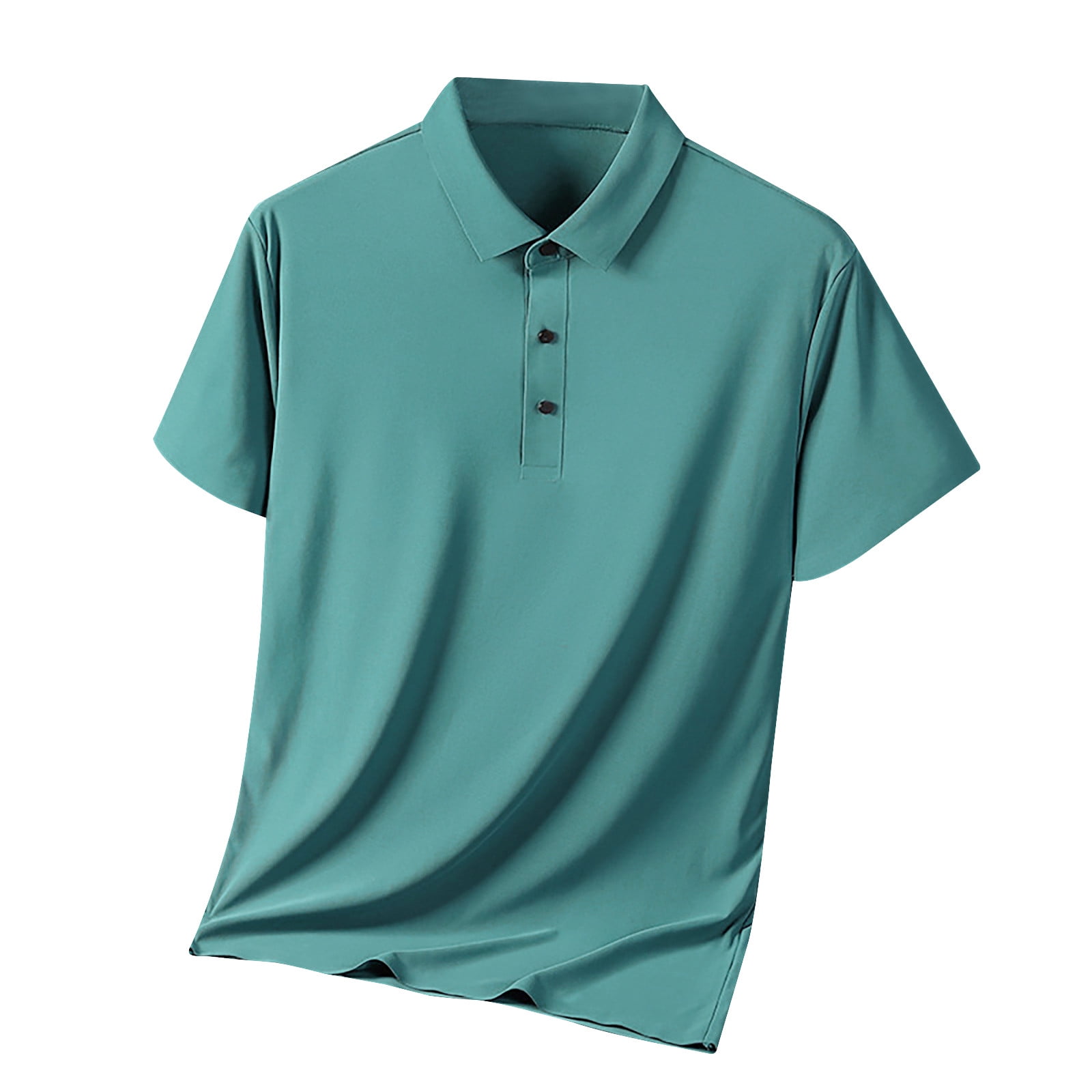 Plus Size 4XL-M Summer Ice Silk Short Sleeve Knitted Polo Shirts