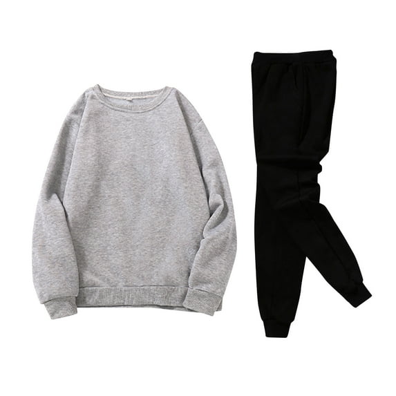 Akiihool Mens Sweatpant Sets Mens Sets Outfits 2 Piece Drawstring Matching Sweatsuits Set (Grey,M)