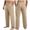thumbnail image 1 of Akiihool Mens Trousers Casual Pants Men's Relaxed Fit Casual Stretch Pant Winter Casual Khaki,L, 1 of 9