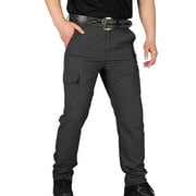 Akiihool Mens Work Pants Summer Men's Performance Series Extreme Comfort Canvas Relaxed Fit Cargo Pant (Black,XL)