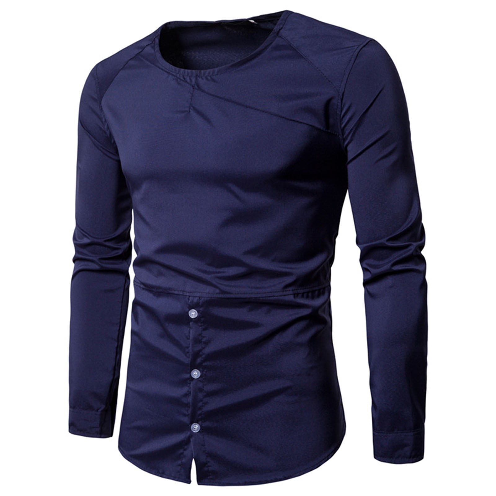 Akiihool Mens Workout Shirts Men's Casual Long Sleeve Button Down Front