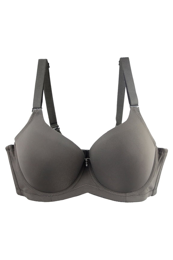 Minimizer Bras for Women Enchante Full Coverage Underwire Bras Plus Size Lifting Floral Lace Bra for Heavy Breast(Grey,85D)