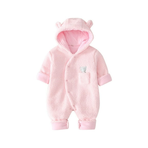 Akiihool Baby Boy Clothes Romper Ruffle Long Sleeve Bodysuit Jumpsuit Outfits for Boys (Pink,3-6 Months)