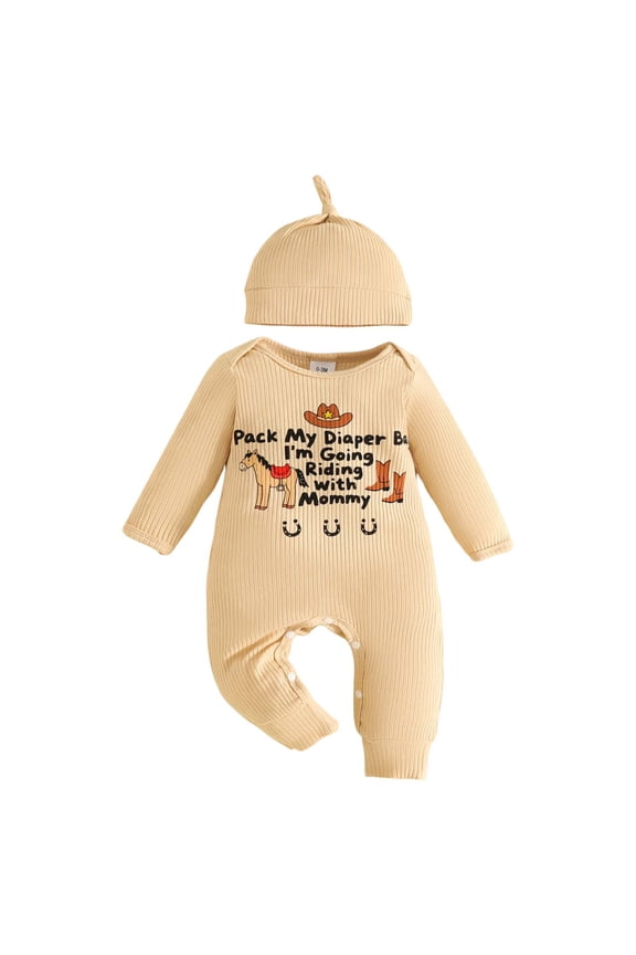 Newborn Long Sleeve Bodysuit Boy Custom Baby Bodysuit Design Your Own Body suit - Personalized Text Image - Baby Boy & Girl Newborn Romper (Khaki,Newborn)