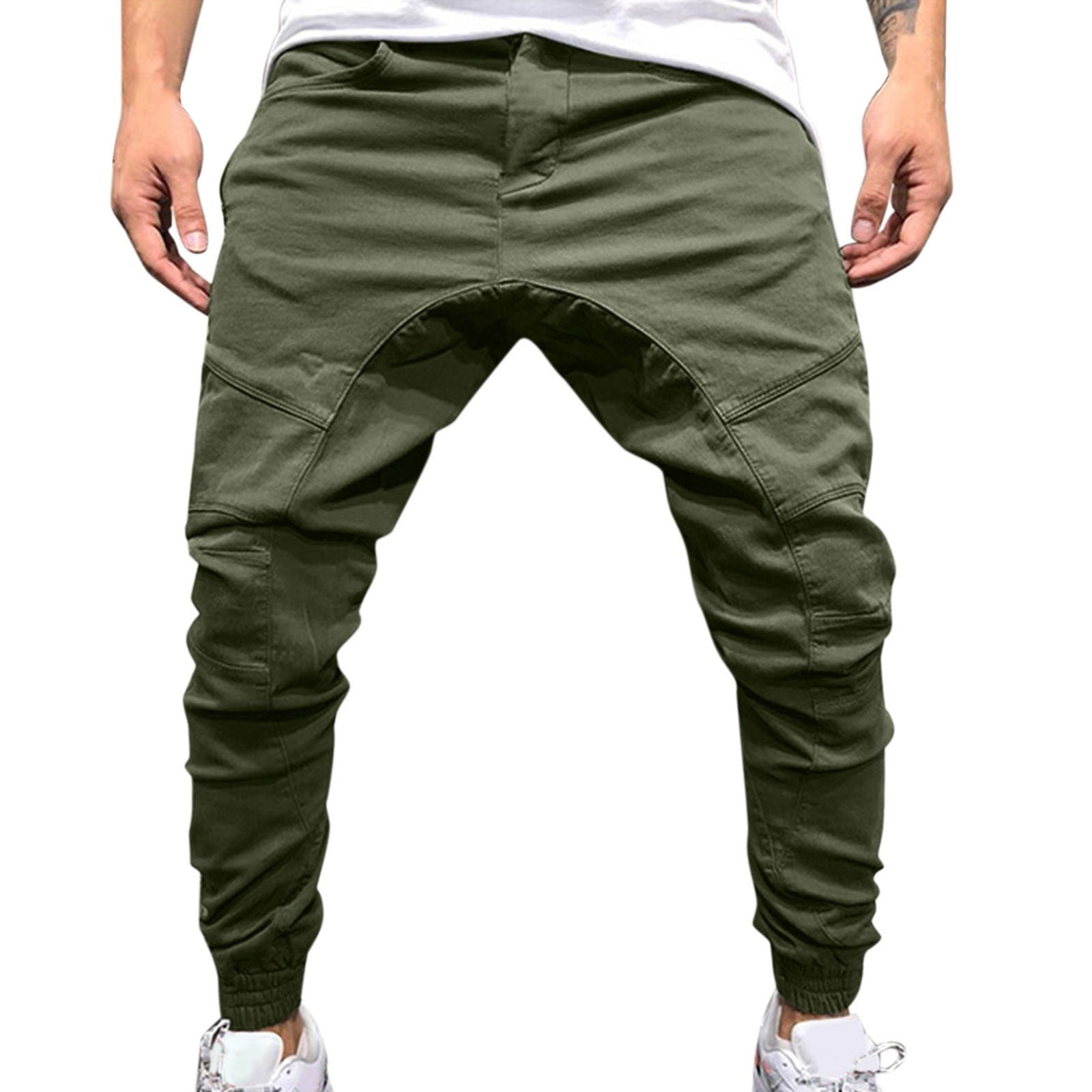 Akiihool Pants For Men Fashion Men's Stretch Performance Pleated