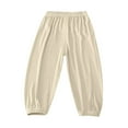 thumbnail image 1 of Akiihool Pants for Boy Boys Pull on Skinny Fit Stretch Jogger Sweatpants with Pockets for Boys or Boys (Beige,7-8 Years), 1 of 3