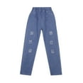 thumbnail image 1 of Akiihool Pants for Girls Little Child Big Kids Baby Girls Jeans Spring and Autumn Children's Stretch Pants Girls (Blue,4-5 Years), 1 of 6
