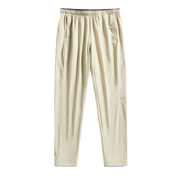 Akiihool Pants for Men Men's Relaxed Classic Fit Flat Front Pants Beige,XXXXXL