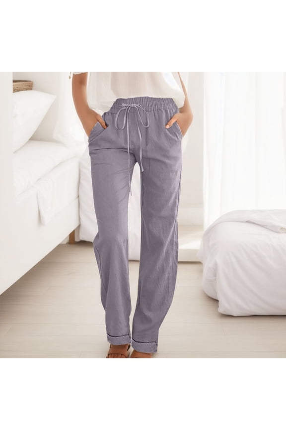 Pants for Women Work Casual Women's Relaxed Fit Austyn Knit Waist Cargo Capri Pant (Silver,M)