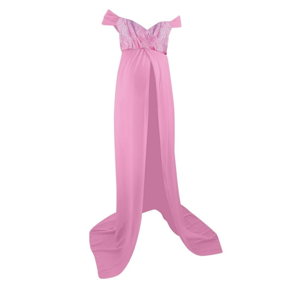 Akiihool Plus Size Maternity Dress Women's Maternity Ruffled One Shoulder Side Ruching Dress (PK2,M)