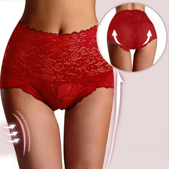 Akiihool Plus Size Underpants for Women Womens Menstrual Period Panties High Waist Cotton Postpartum Underwear (Red,XL)