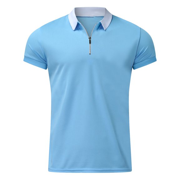 Akiihool Polo Shirt Men's Polo Shirts Short Sleeve Performance Slim Fit T-Shirts for Sports Golf Tennis Workout (Blue,3XL)