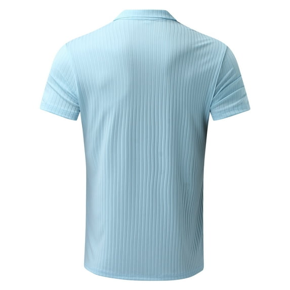 Akiihool Polo Shirt Men's Regular Fit Golf Polo Shirt for Summer Tops (Light Blue,S)