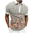 thumbnail image 1 of Akiihool Polo Shirts For Men Big And Tall Golf Polo Shirts for Men Short Sleeve Moisture Wicking Summer Casual Collared Shirts Tennis Polo (Grey,L), 1 of 4