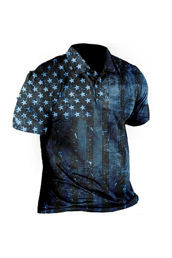 Polo Shirts For Men Men's Golf Polo Shirts Short Sleeve Summer Casual Outdoor Sports Tennis T Shirt (Dark Blue,3XL)