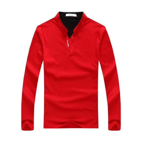 Akiihool Polos for Men Tall Mens Polo Shirts Long Sleeve Men's Polo Shirts Sports T Shirts (Red,3XL)