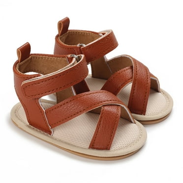 Akiihool Sandals Girl Wide Girls and Toddlers' Freya Gladiator Sandal (Brown,5)