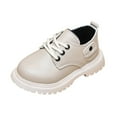 thumbnail image 1 of Akiihool School Uniform Shoes for Boy Formal School Lace Up Dress Shoes Modern, Size 29 White, 1 of 5