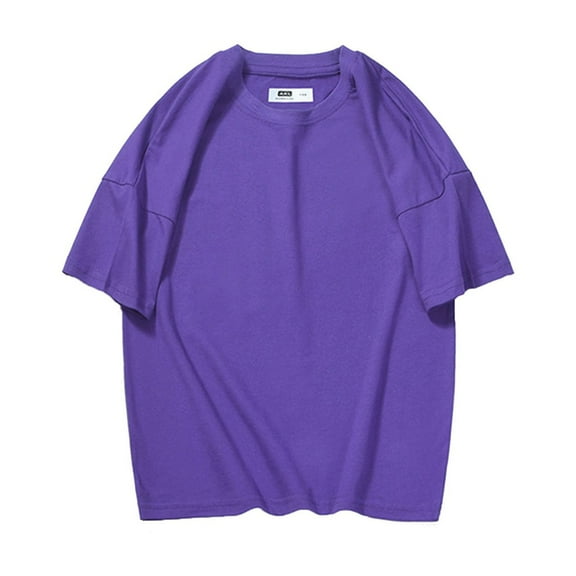 Akiihool Shirt Boys Boys T-Shirts Kids Short Sleeve Crewneck Basic Tees Casual Tops (Purple,8-9 Years)