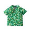 thumbnail image 1 of Akiihool Shirts for Boys Toddler Boys Girls Short Sleeve St. Patric.k's Day Floral Printed Kids Tops T Shirt with Pocket(Green,3-4 Years), 1 of 7