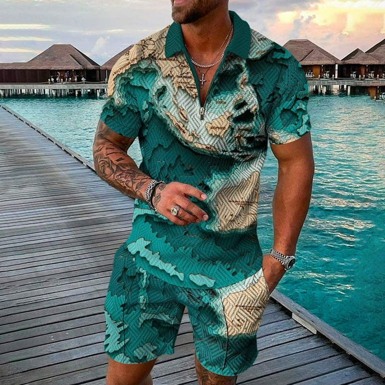 Mens Hawaiian Shirts EISHOPEER Mens Hawaiian Outfits Short Sleeve