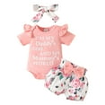thumbnail image 1 of Akiihool Short Sets Girl 2 Piece Outfits Vacation Crop Top & Shorts Clothes Set Outfit for Big Girls Size (Pink,12-18 Months), 1 of 7