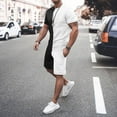 thumbnail image 1 of Akiihool Short Sets Men 2 Piece Outfits Men's Casual Tracksuit Summer Workout Set (White,M), 1 of 5