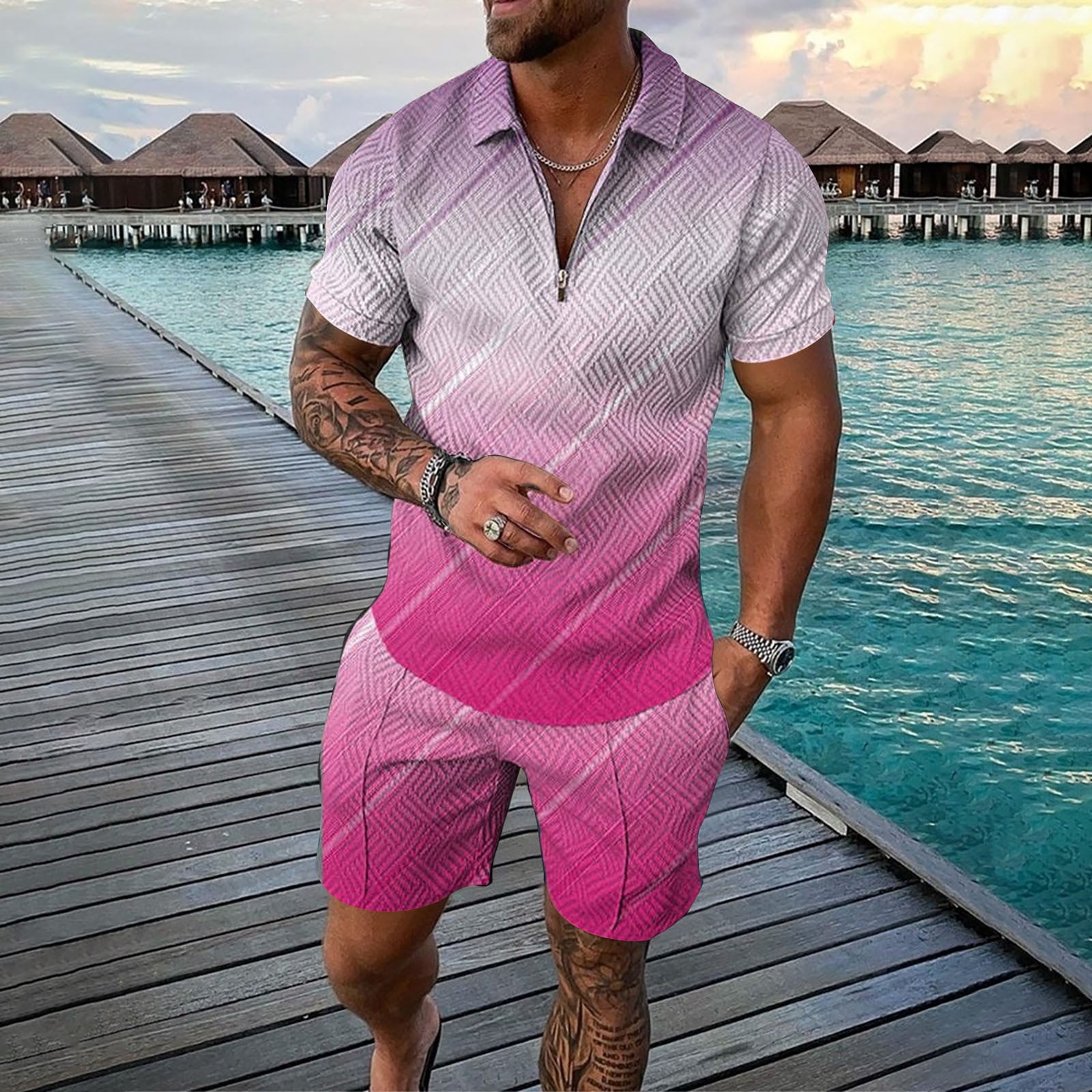 Pink Suit Shorts