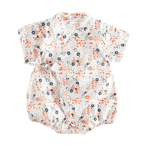 Akiihool Short Sleeve Bodysuit Baby Baby Short Sleeve One-Piece Organic Cotton Bodysuits (White,9-12 Months)