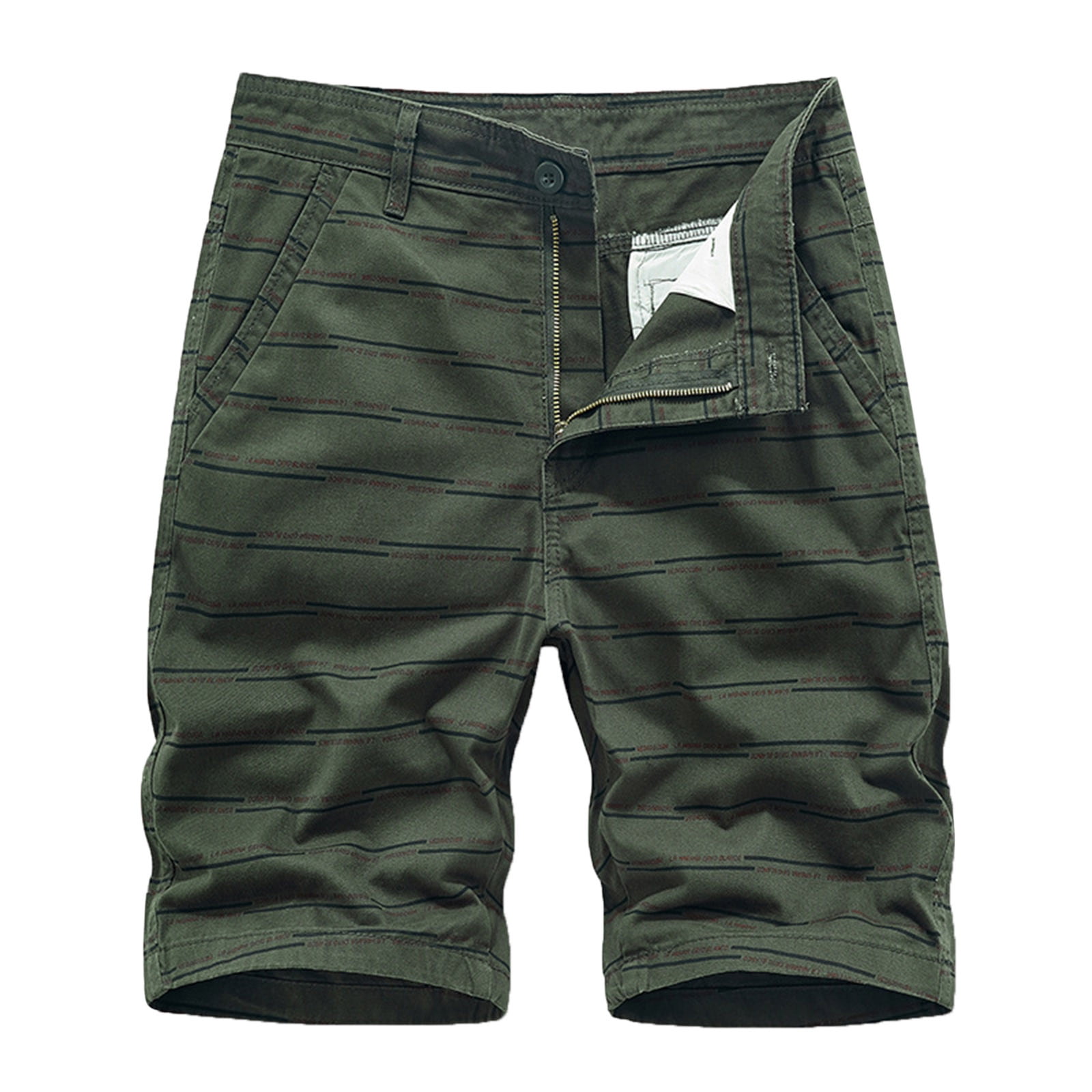 Akiihool Shorts Men Men's Capri Long Twill Cargo Shorts Below Knee