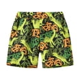 thumbnail image 1 of Akiihool Shorts for Boys Boy's Elastic Waist Cartoon Pattern Casual Shorts (Yellow,5-6 Years), 1 of 5