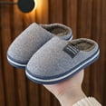 thumbnail image 1 of Akiihool Slipper for Kids Slippers for Girls Boys Cute Soft Plush Anti-slip Fuzzy House Slippers Shoes for Indoor Outdoor (Grey,12), 1 of 4