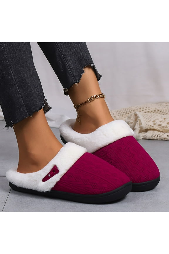 Slippers for Women Indoor Womens Open Toe House Slippers Soft Indoor Cozy Plush Bedroom Shoes Indoor Outdoor (Red,10)