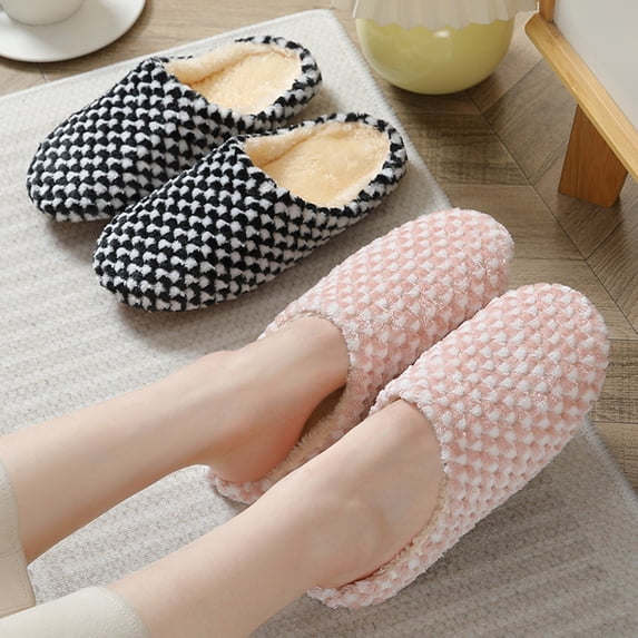 Akiihool Slippers for Women Women's Fuzzy Slippers House Slippers House Bedroom Slide Slipper Shoes Comfy Trendy Gift Slippers (C,7.5)