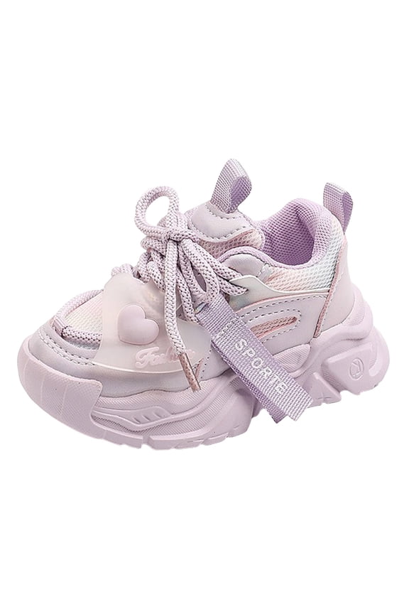Sneakers for Boys Girls Toddler/Little Kid Boys Girls Lightweight Breathable Sneakers Strap Athletic Runing Walking Sports Shoes (Purple,11.5-12 Years)