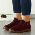 thumbnail image 1 of Akiihool Snow Boots for Women Wide Womens Winter Snow Boots Warm Anti-Slip Ankle Booties Mid-Calf Boots Warm Comfortable Outdoor Flat Shoes (Red,9.5), 1 of 5