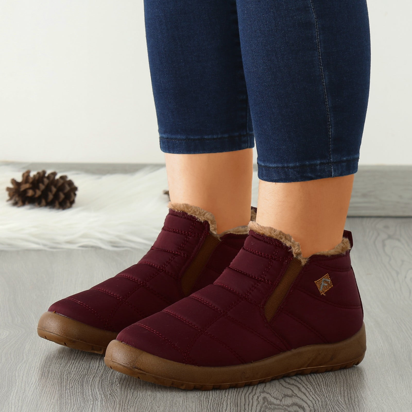 Akiihool Snow Boots for Women Women's Work Boots Winter Hiking Boots