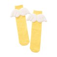thumbnail image 1 of Akiihool Socks for Baby Girls Girls' Cool Comfort Heel Shield and No Show Socks (Yellow,5-15 Years), 1 of 4