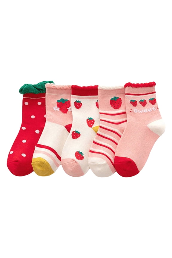 Socks for Baby Girls Girls and Toddlers' Ankle Socks Ruffle Design Sock (Red,Medium)
