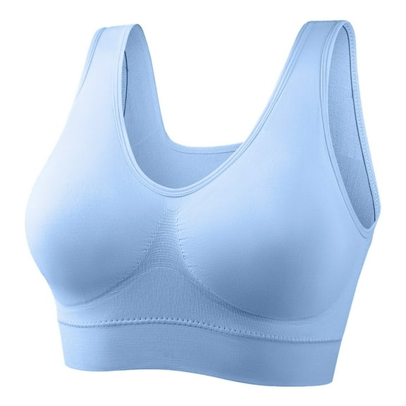 Akiihool Sports Bras For Women Womens Compression Sports Bra, Racerback Sports Bra (Sky Blue,3XL)
