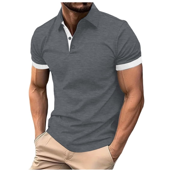 Akiihool Summer Polo Mens Regular Fit Striped Short Sleeve Polo Shirt with Pocket (Coffee,XXXXXXXXL)