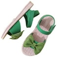 thumbnail image 1 of Akiihool Summer Sandals for Baby Girl Comfortable Girls Gladiator Sandals Toddler Open Toe Cross Strappy Dress Flats Sandals Summer Shoes (Green,11), 1 of 5