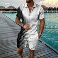 thumbnail image 1 of Akiihool Summer Sets Men 2 Piece Mens Personality Sport Set Summer Outfit 2 Piece Set Short Sleeve T Shirts and Shorts Fashion Casual Sweatsuits (Grey,XL), 1 of 2