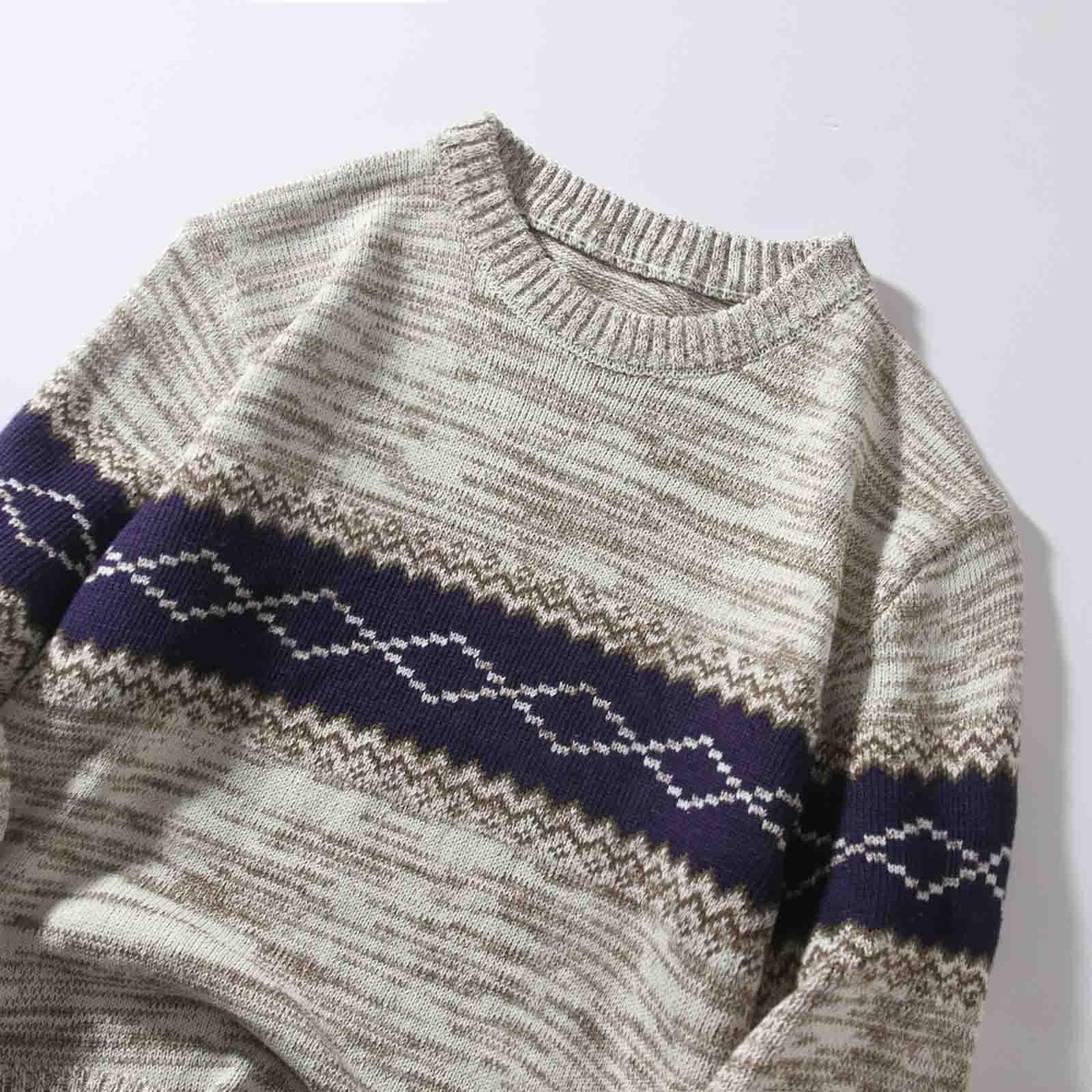 Akiihool Sweater for Men Work Men Henley Knit Sweater Long Sleeve Men V