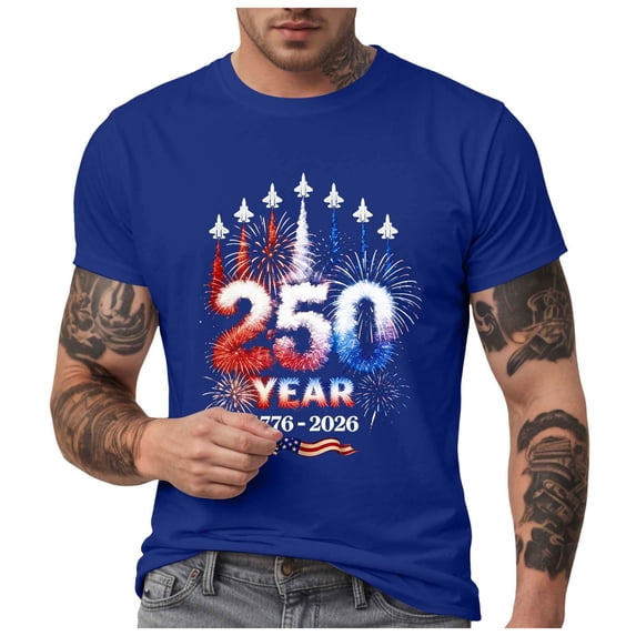 Akiihool T Shirt Men Men's Oversized T-Shirts Heavyweight Cotton Vintage Washed Loose Fit Tee Shirts(Blue,S)