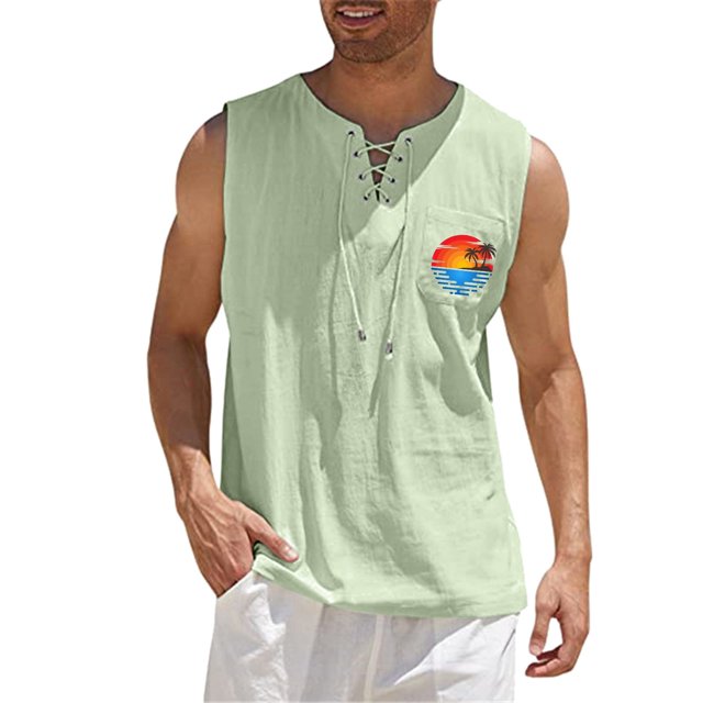 Akiihool Tank Top Men Workout Men's Drop Arm Tank Top Sleeveless Muscle