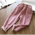 thumbnail image 1 of Akiihool Teen Girl Pants Trendy Girls Letter Graphic Print Elastic Waistband with Drawstring Closure Stretch Pants (Pink,5-6 Years), 1 of 2